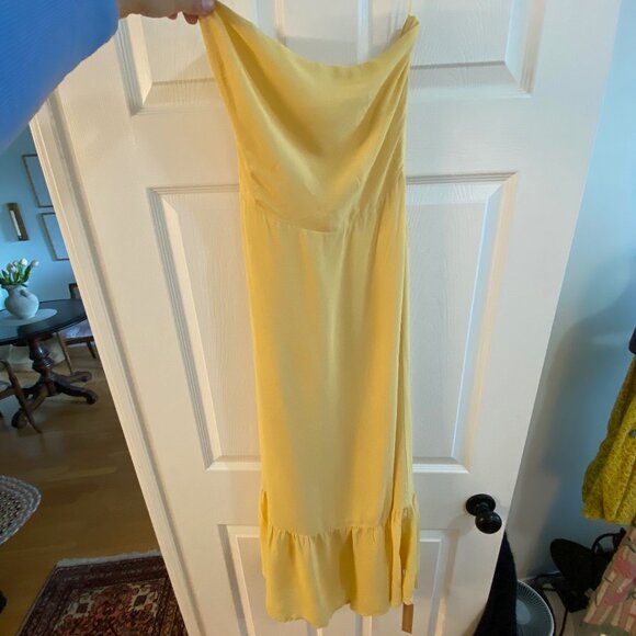 Reformation Strapless Yellow Dress - Picture 8 of 8